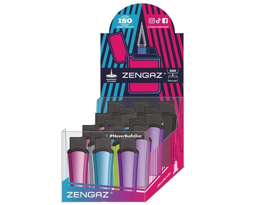 [97372EU] Aansteker Zengaz ZL7 Slim Jet Rubberized Metallic
