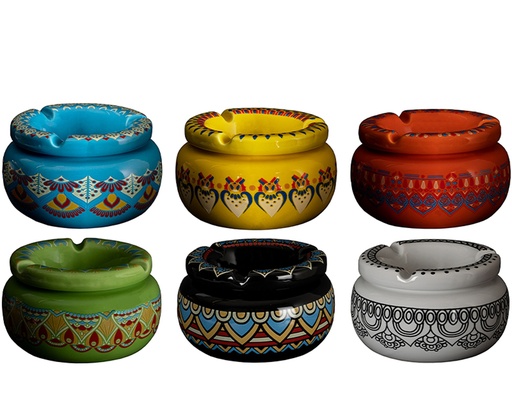 [49359] Ashtray Ceramic Zorr Color Design 10,6cm
