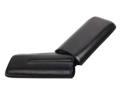 [09265] Etui Sigaar Leder Zwart 2 Gordo 160 r56