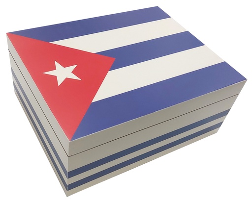 [HAB7] Humidor Cuban Flag Matte 50 Cigares 