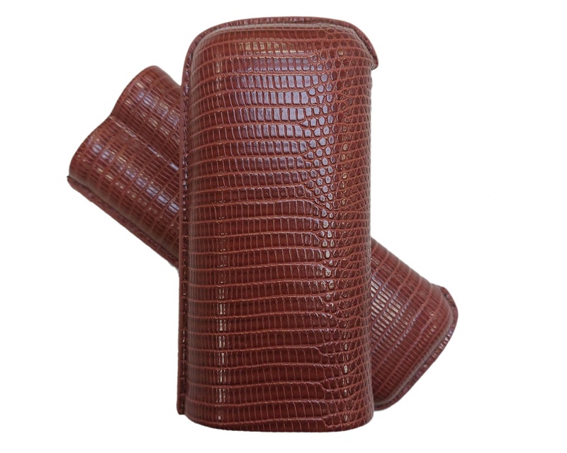 [SK4069] Cigar Pouch Brown Lizard 2C R52 152mm