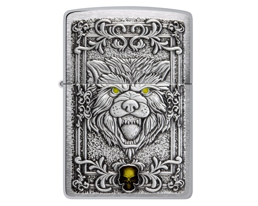 [60006751] Lighter Zippo Wolf Emblem Design