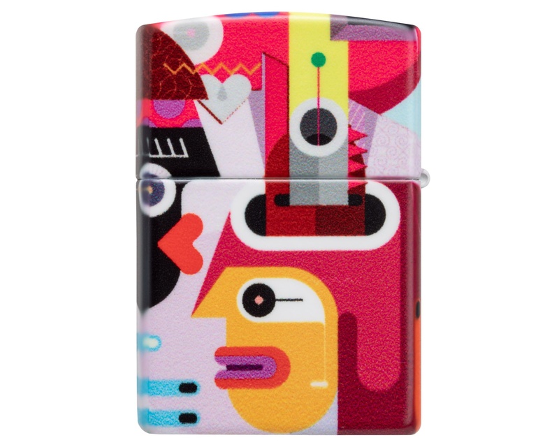 [60006873] Lighter Zippo Abstract People Design