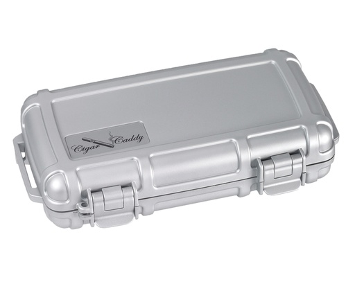 [HUMCC5S] Humidor De Voyage Cigar Caddy Argent 5 Cigares