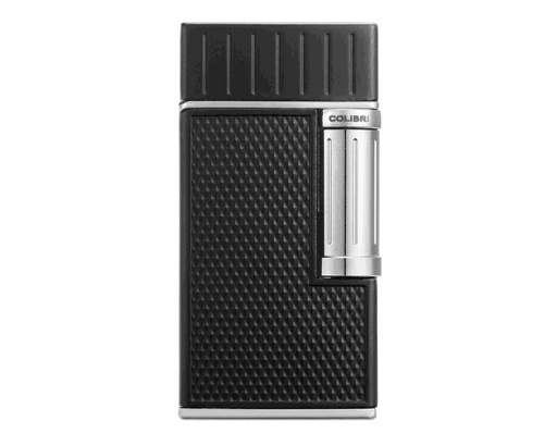 [LI221C21] Aansteker Colibri Julius Double Soft Flame Zwart/Chrome