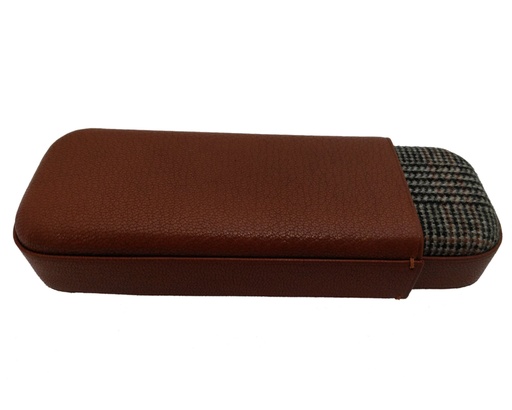 [DUHU0007H11] Cigar Pouch Dunhill White Spot Highland Br/Br