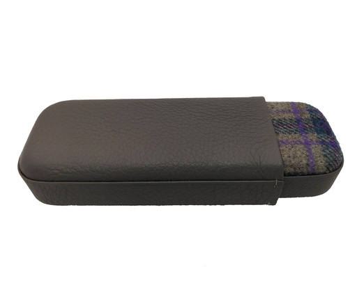 [DUHU0007H12] Cigar Pouch Dunhill White Spot Highland Grey/Purple
