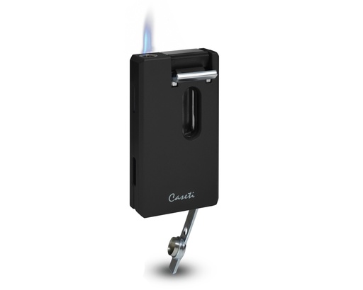 [CA5761] Briquet Caseti Single Jet V-Cut + Punch Noir Matte