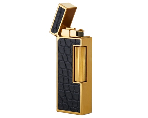 [DU24FRR6104001] Aansteker Dunhill Rollagas Alligator Zwart