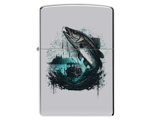 [60007022] Lighter Zippo Fish and Boat Design
