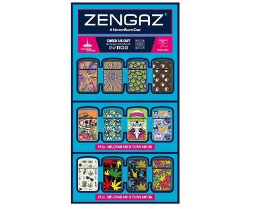 [97433EUV14] Aansteker Zengaz ZL12 Royal Jet Cube Display V14