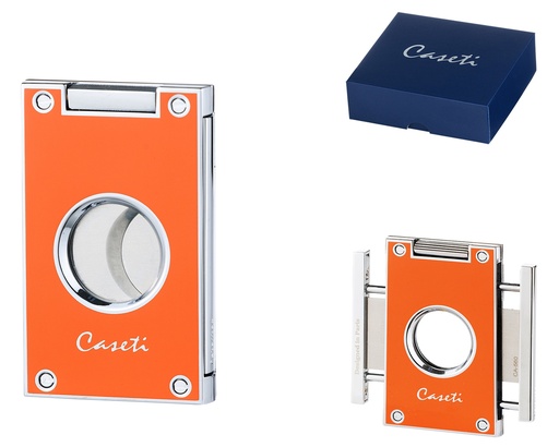 [CA5606] Cigar Cutter Caseti Paris 2 Blades Orange