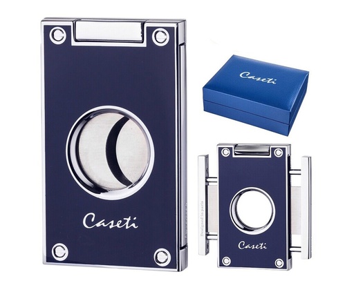 [CA5602] Cigar Cutter Caseti Paris 2 Blades Blue