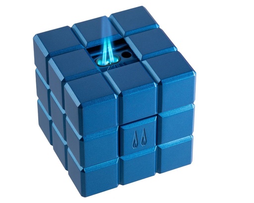 [LI125T4] Table Lighter Colibri Heritage Cube Double Jet Blue