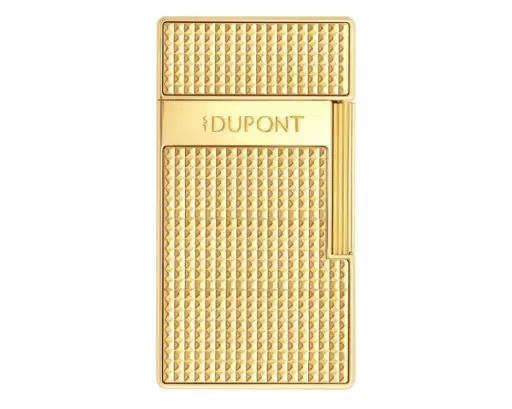[025209] Briquet Dupont Biggy Pointe de Diamant Dore
