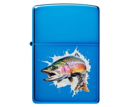 [60007370] Briquet Zippo Jumping Fish Design