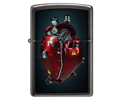 [60007375] Briquet Zippo Heart Engine Design