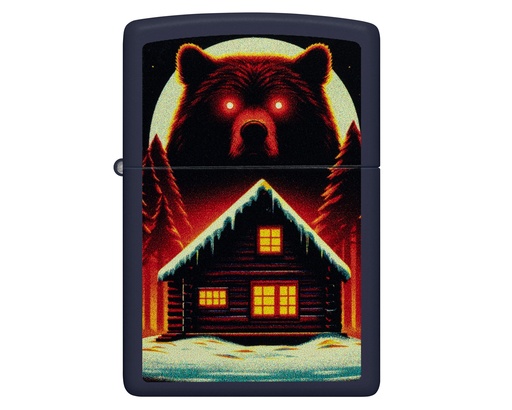 [60007363] Briquet Zippo Bear and Cabin Design