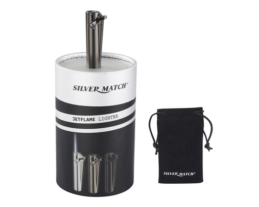 [40674384] Aansteker Silver Match Cardiff Jet