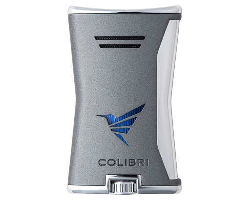 [LI225T4] Lighter Colibri Slim Single Jet Black/Charchoal