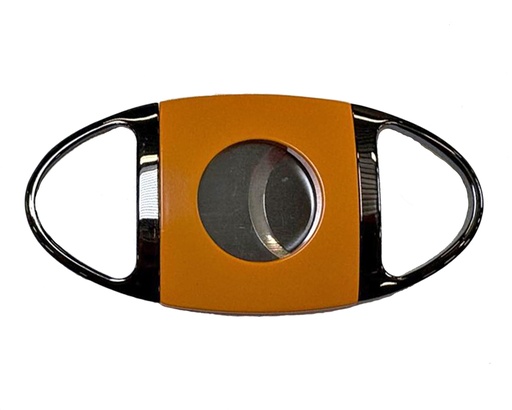 [CCT093] Cigar Cutter Oval Black Yellow