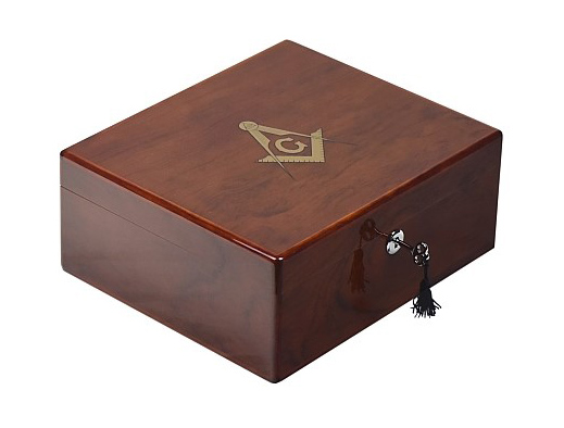 [Q44522] Humidor Lubinski Rosewood Massonic Hoogglans - 50 Sigaren