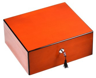 [Q44505] Humidor Lubinski Oranje Hoogglans - 50 Sigaren