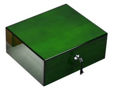 [Q44506] Humidor Lubinski Groen Hoogglans - 50 Sigaren