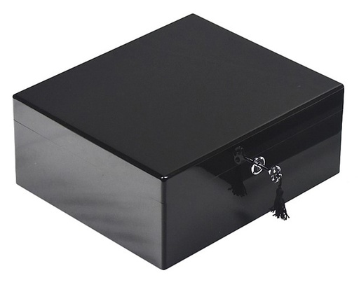 [Q44500] Humidor Lubinski Zwart Hoogglans - 50 Sigaren