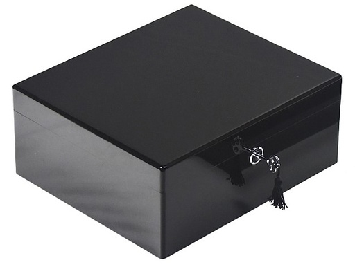 [Q44500] Humidor Lubinski Zwart Hoogglans - 50 Sigaren