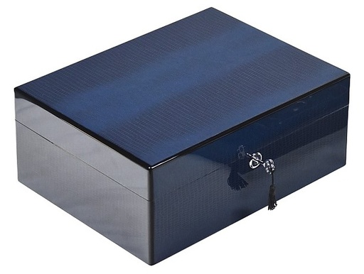 [Q44901] Humidor Lubinski Blauw Lizard - 50 Sigaren