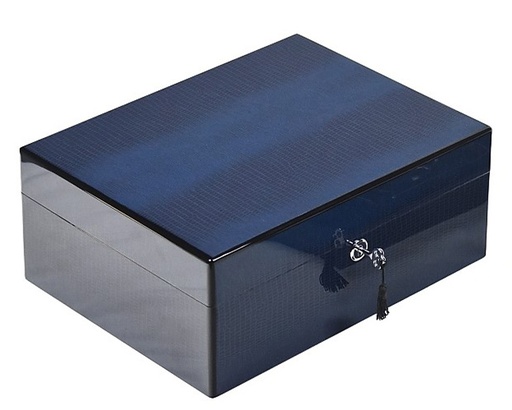 [Q44901] Humidor Lubinski Blue Lizard - 50 Cigars