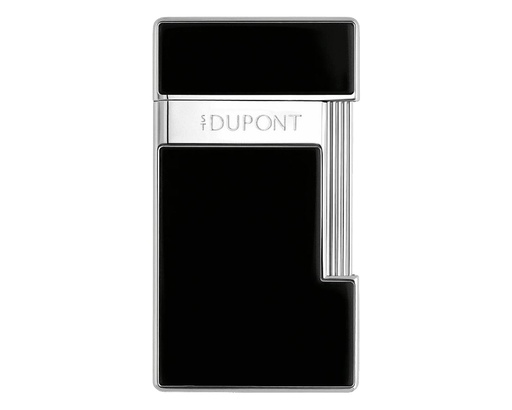 [028221] Lighter Dupont Slimmy Shiny Black Lacquer Chrome