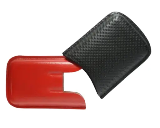 [09282] Cigar Pouch Leather Black/Red 3 Robusto
