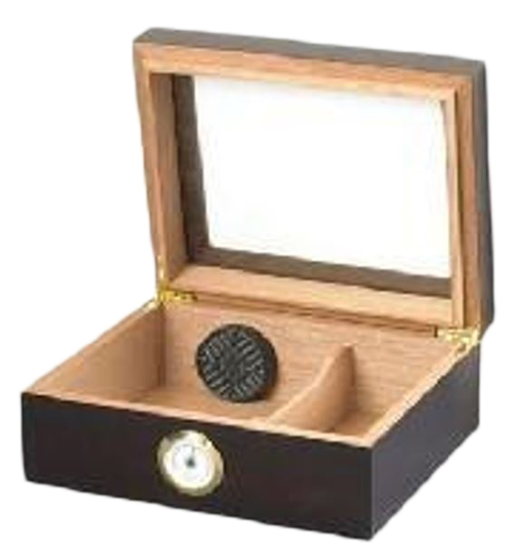[CB30C] Humidor Walnut Verre - 30 Cigares