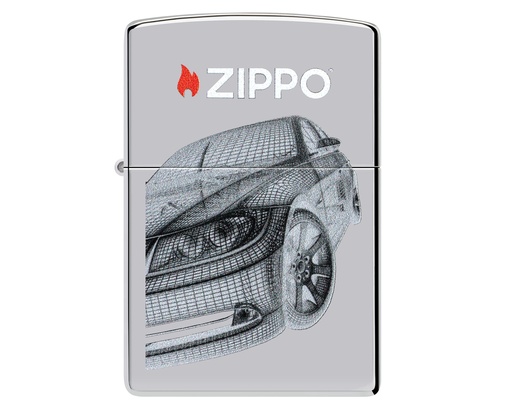 [60007563] Briquet Zippo Modern Car Design 2 with Zippo Logo