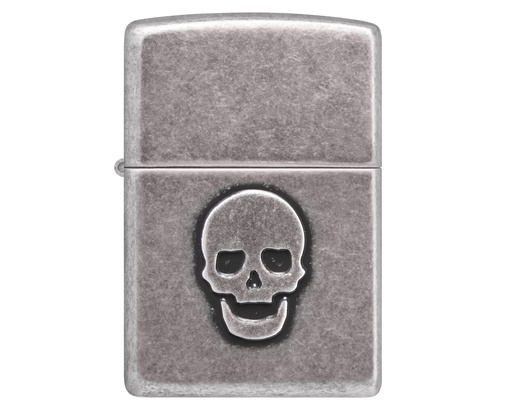 [60007527] Briquet Zippo Stamped Skull Design