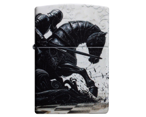 [60007589] Lighter Zippo Black Knight Design