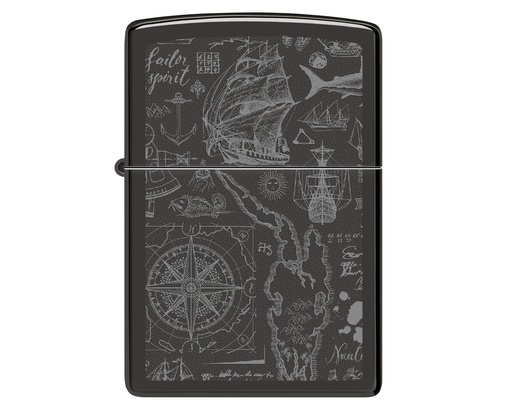 [60007566] Lighter Zippo Nautical Pattern Design