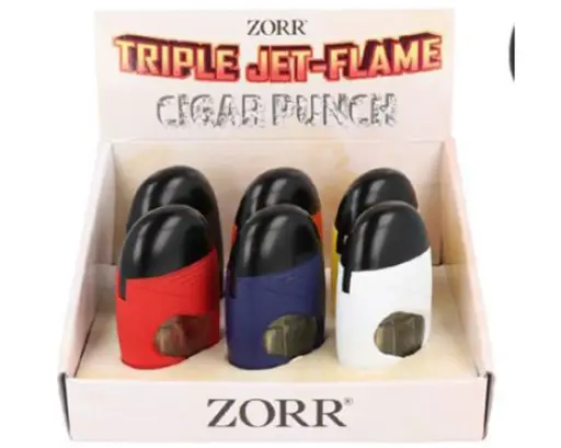 [8027] Lighter Zorr Aurum Triple Jet Cigar Punch
