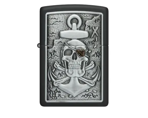 [60006369] Lighter Zippo Emblem Skull with Anchor