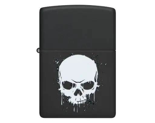 [60007055] Briquet Zippo Dripping Skull Design