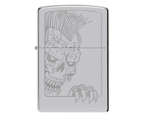 [60007343] Lighter Zippo Mohawk Skull Design