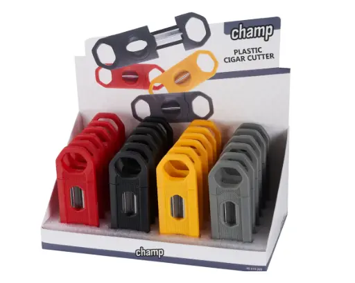 [40519205] Cigar Cutter Champ V-Cut Plastic Colour
