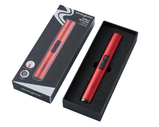 [40674391] Briquet Bougie Silver Match Jetflame Rouge GB