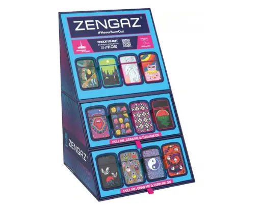 [97433EUS25] Aansteker Zengaz ZL12 Royal Jet Cube Display S25 