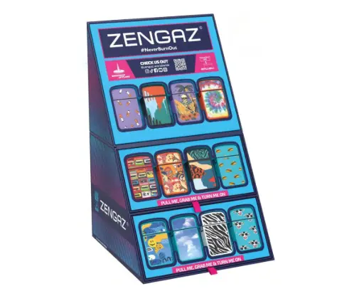[97433EUS26] Aansteker Zengaz ZL12 Royal Jet Cube Display S26 