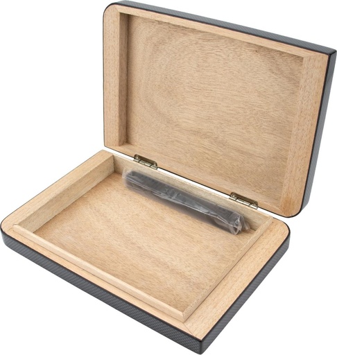[560183] Humidor Carbon Shiny 10 Cigars