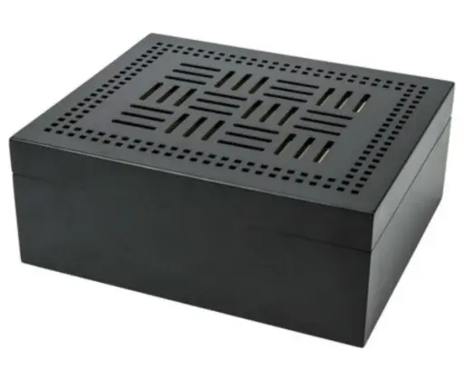 [562216] Humidor with Pattern Black matte 50 cigars