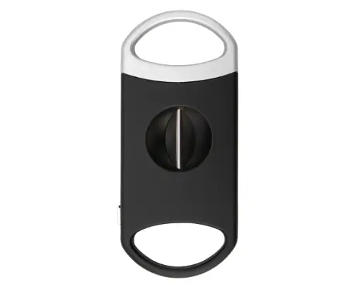 [593451] Cigar Cutter V-cut Black/Silver 22mm